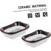 Zerodeko Plates 2pcs Sea Ripple Seasoning Dish Soybean Vintage Ceramics Ceramic Sauce Dish - Buy Online on SooperMarket.com