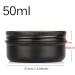 Buy 24-Pack 50ml Matte Black Aluminum Screw Cap Cream and Candle Containers | Eco-Friendly Cosmetic Cans | International Shipping Available - Buy Online on SooperMarket.com
