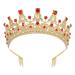 Kamirola Queen Tiaras and Crown with Comb for Women Crystal Headband for Girls Wedding Hair Accessories (TR18) Gold Red