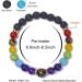 7 Chakra Healing Bracelet Real Stones Healing Bracelet With Seven Chakra Plant pattern Good Luck Bracelets Health Bangle Lymphatic Drainage 8mm Lava Rock Beaded Handmade Teens Girls Boys 1Pcs-D - Buy Online on SooperMarket.com