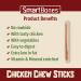 Smartbones 10 Chicken Sticks Rawhide Free Chew Dog Treats 200 g (Pack of 1) Chew Sticks (10 pieces) - Buy Online on SooperMarket.com