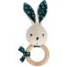 Kaloo KDoux Baby Bite Ring - FSC Wood Plush Rabbit with Bell - Sensory Development Toy for Infants - Nature Motif - K216000 White - Buy Online on SooperMarket.com