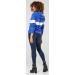 Happy Mama Women's Nursing Hoodie Breastfeeding Maternity - Royal Blue & White - Buy Online on SooperMarket.com