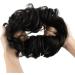 Vlasy Messy Bun Hair Piece 1B# 60g | Curly Wavy Scrunchies Extension for Women | Synthetic Chignons Updo Hairpiece Accessories for Girls - Buy Online on SooperMarket.com