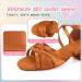 HIPPOSEUS Girls Latin Dance Shoes Low Heel Satin Ballroom Salsa Dance Practice Performance Dancing Shoes - Model 3038 (Brown, Size 4 Big Kid) - Buy Online on SooperMarket.com