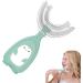 U-Shaped Toothbrush for Kids - Silicone Baby Toothbrush for Effective Mouth Cleaning | Eco-Friendly Green Design - Buy Online on SooperMarket.com