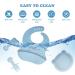 Vicloon Baby Weaning Set - 4 Pcs Silicone Feeding Set | BPA Free Suction Plate, Bib, Spoon, and Fork | Toddlers and Kids Plates | Blue Bear Sucker | Gift for Kids - Buy Online on SooperMarket.com