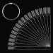 Pack of 100 Transparent Color Charts for Fingernails - Perfect Display for Artificial Nails & Color Cards - Buy Online on SooperMarket.com