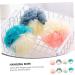 Buy Angoily 8pcs Color Matching Bath Ball Mesh Pouf & Men's Gloves - Soft Shower & Bath Scrubbers Perfect for Cleaning & Relaxation - Buy Online on SooperMarket.com