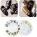 2 Boxes AB Nail 3D Art Accessories - 24 Pcs Mixed Sizes, Multi Shapes Manicure Decoration in Golden and Silver - Nail Face Makeup DIY Craft - Buy Online on SooperMarket.com