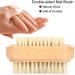 Demeras Wooden Foot 9x5x5 natura Beech Double Sided Nail Brush Remove Dead Skin Cutin Nail Brush Manicure Tool - Buy Online on SooperMarket.com