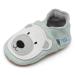 Dotty Fish Soft Leather Baby Shoes for Boys. Toddler Shoes. Non Slip. Animal Designs for Boys and Girls. 0-6 Months - 4-5 Years 12-18 Months Ice Blue Polar Bear