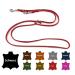 Dog leash fat leather small dogs/large dogs 2m / 2.40m / 2.80m / 3.50m / 5m double leash adjustable (5m X 15mm Red) 5m X 15mm Red