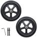 Wheelchair Front Wheel 8Inch Wheelchair Front Wheel(1 Pair) Solid Replacement Wheels for Wheelchair Rollators Walk 5/16"(8 Mm) Bearing/Gray(Black)