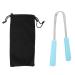 Tongue scraping stainless steel-tongue scraps with storage bags portable mouth cleaner to refresh the breath oral care tools for adults and children