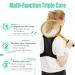 Fourket Humpback Correction Belt Posture Corrector Adjustable Back PU Material Suitable for Men and Women Size M Black - Buy Online on SooperMarket.com