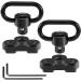 FANGOSS Two Point and Traditional Mlock Sling Rail Mounts with 1.25 Inch QD Push Button Sling Swivel Loop for Mloc - 2 Pack