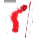 smatime 2Pcs Funny Cat Stick Interactive Cat Feather Toys for Indoor Purple and Red Cat Teaser Toy Cat Feather Wand Stick with Sound Paper for Kitten Improves Intelligence and Responsiveness - Buy Online on SooperMarket.com