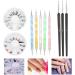Nail Art Painting Brush Pen Tools Kit Line Drawing Painting Pen Rhinestone Polish Manicure Tools - Buy Online on SooperMarket.com