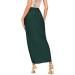 Sanahy Women's Green Maxi Wrap Skirt | Elastic High Waist | Casual Boho Style | XXL - Buy Online on SooperMarket.com