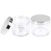 Buy Beauticom 4 oz Thick Wall Round Clear Acrylic Jars (6 Pack) - Leak Proof with Lids for Beauty & Cream - Silver Finish - Buy Online on SooperMarket.com