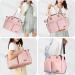 Lekebaby Baby Changing Bag Large Nappy Bags for Mom and Dad Nappy Changing Bag Stylish Travel Tote with Nappy Changing Mat Quilted Pink - Buy Online on SooperMarket.com