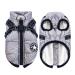 2 in 1 Dog Jacket with Harness for Small Dogs Outdoor Dog Sports Vest Warm Pet Winter Coat for Small Dogs XXL Silver