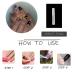 MISUD Coffin Press on Nails - Medium Ballerina Fake Nails with Black French Tip & 3D Rhinestone Star - 24 pcs - Buy Online on SooperMarket.com
