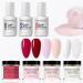 Blue Gray Nail Polish Dip Powder Nail Kit Nude Pink Glitter 6 Colors Acrylic Dipping Powder System Kit For French Nail Manicure Nail Art Set Rhinestone Applicator Tool (A One Size) One Size A - Buy Online on SooperMarket.com