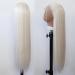 Platinum Blonde Synthetic Lace Front Wig for Black Women - Long Straight Heat Resistant Fiber Hair for Cosplay and Daily Wear - Buy Online on SooperMarket.com