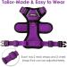 Breakproof Cat Leash Set with Adjustable Reflective Vest & Dishes for Small Kittens - Purple XS - Buy Online on SooperMarket.com
