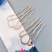 6-Piece Brass Hair Combs Set for Women - Large 65 x 35mm Silver Hair Bun Clips and Accessories - Buy Online on SooperMarket.com