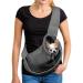 Puppy Pet Sling Carrier Small Dog Cat Pet Sling Bag Hand Free Cat Carry Bag Breathable Mesh Dog Papoose Pouch Tote with Adjustable Shoulder Strap Safety Pet Tote Bag for Daily Walking Subway L for weight up to 10lbs Black