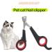 DERDOUT Pet Nail Clipper - Professional Stainless Steel Claw Trimmer for Cats, Small Breed Dogs, Rabbits & Small Animals - Black - Buy Online on SooperMarket.com