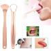 2-Part Stainless Steel Tongue Scraping Set - Reusable Non-Slip Handle Storage Box - Tongue Brush for Adults & Kids (Rose Gold) - Buy Online on SooperMarket.com