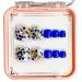 Ruarby Acrylic Press on Nails Square Fake Nails Colorful Striped Glues on Nails False Nails Stick on Nails for Women Girls