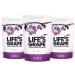 Life's Grape Vine Dried Grapes - Classic | Raisins Revamped | All Natural Fruit Snacks for Kids and Adults | Seedless Grapes No Sugar Added | Kosher, Vegan, Soy & Gluten Free | 3 13oz Bags