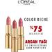 L'Or al Paris Color Riche Satin Smooth Lipstick Moisturising Pure Pigment Lip Colour With Omega 3 & Vitamin E 112 Paris Paris Paris 110 1 count (Pack of 1) - Buy Online on SooperMarket.com