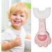 Kids U Shaped Toothbrush - Detachable Silicone Kids Toothbrush Manual 360 Degree Oral Teeth Cleaning Brush with Soft Silicone Head for Kids 2-6 Years Littryee Pink 1 count (Pack of 1) - Buy Online on SooperMarket.com