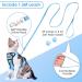 Breakproof Cat Dishes & Adjustable Soft Kitten Vest Set - Light Blue XS | Reflective Stripes for Safety - Buy Online on SooperMarket.com