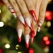 Vatocu Christmas Snowflakes Glitter False Nails - 24pcs Long Xmas Press on Nails for Women and Girls - Buy Online on SooperMarket.com