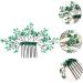 Mikinona Green Branches and Leaves Hair Comb Leaf Comb Hairpin Wedding Comb Hairpin Wedding Crystal Hair Decor Wedding Headdress Crystal Leaf Headdress Crystal Comb Hairpin Leaf Hair Comb - Buy Online on SooperMarket.com