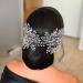 HAIPEI Bridal Wedding Hair comb Wedding Headpiece for Bride Rhinestone Wedding Headband Crystal Hair Accessories for Women and Girls (Silver) one size
