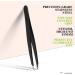 FIVETAS Stainless Steel Flat Tweezers with Case - Precision Eyebrow and Facial Hair Removal Tool for Women & Men (Black) - Buy Online on SooperMarket.com