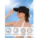 Komorebi Women's UV Protection Sun Hat with Wide Brim and Ponytail Opening - Black, One Size - Buy Online on SooperMarket.com