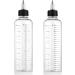 WLLHYF 2 Pack Applicator Bottle for Hair 8.5 Ounce Plastic Hair Oil Applicator Hair Color Squeeze Bottle Hair Root Dye Bottle with Ratio Graduated Scale Twist-On Top Tip Cap - Buy Online on SooperMarket.com