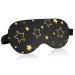 Haskirky Light Blocking Eye Mask Breathable and Adjustable Adult Men and Women Travel on Business Trips Yoga Meditation Light Smooth Comfortable Eye Mask Office Deep Sleep Goodies Black Stars