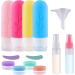 Vexillic 16-Piece Silicone Travel Bottles Set - 90ml BPA-Free Bottles for Shampoo Cream & Shower Gel - Perfect for International Travel - Buy Online on SooperMarket.com