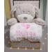 Botobaby Personalized Baby Gift Set - Custom Baby Blanket Plush Toy & Birth Details | Perfect for Baptism & Baby Shower (Beige Dog) - Buy Online on SooperMarket.com