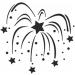 Eulenspiegel 105764 Self-Adhesive Stencil - Fireworks Design for Creative Projects | International Shipping Available - Buy Online on SooperMarket.com